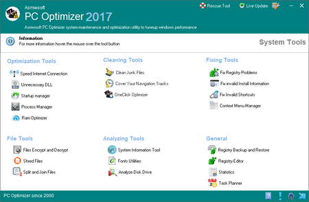 Asmw PC-Optimizer Pro 2017 v10.00 Build 3081