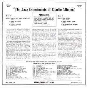 Charlie Mingus - The Jazz Experiments Of Charlie Mingus (1954) {2014 Japanese Bethlehem Album Collection 1000}