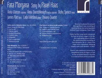 Navarra Quartet, Lada Valesova, Soloists - Fata Morgana: Songs by Pavel Haas (2017)