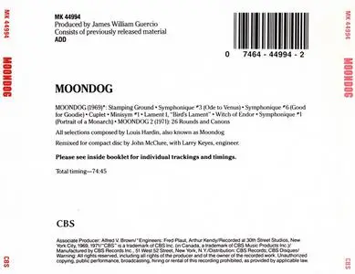 Moondog - Moondog & Moondog 2 (1969, 1971) {CBS Records MK 44994 rel 1989}