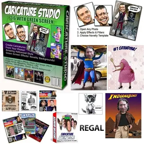 Portable Caricature Studio Green Screen v3.6 (NEW)