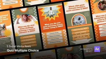 Social Media Reels - Quiz Mutiple Choice After Effects Template 47695915