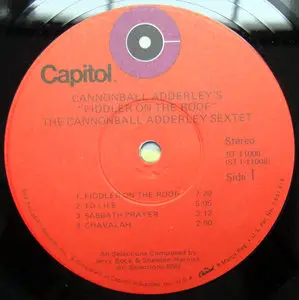 The Cannonball Adderley Sextet - Adderley’s Fiddler on the Roof (Capitol ST - 11008) Vinyl rip in 24-bit/96kHz 