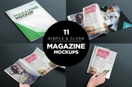 CreativeMarket - 17 Softcover Magazine Mockups Vol. 4