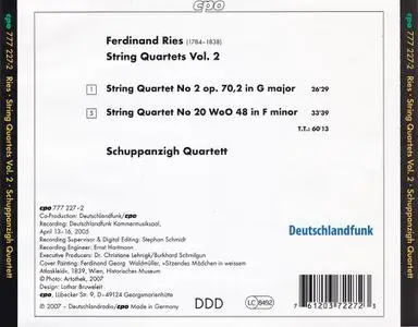 Schuppanzigh-Quartett - Ferdinand Ries: String Quartets, Vol. 2 (2007)
