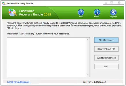 Password Recovery Bundle 2015 3.5 Enterprise BootCD