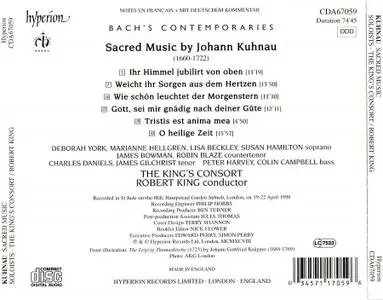 Robert King, The King's Consort - Bach's Contemporaries I: Sacred Music by Johann Kuhnau (1998)