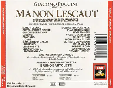 Puccini - Manon Lescaut - Caballé - Domingo (CD 1987) [Repost]