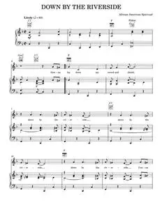 Down By The Riverside - African-American Spiritual, Traditional (Piano-Vocal-Guitar)