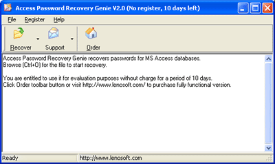 LenoSoft Access Password Recovery Genie v3.0