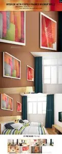 GraphicRiver Interior With Poster Frames Mock-up Vol.2
