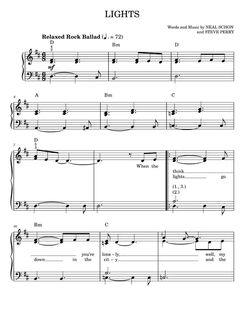 Lights Journey (Easy Piano) / AvaxHome