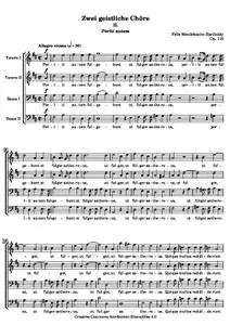 Mendelssohn-BartholdyF - Zwei geistliche Chöre - Periti autem