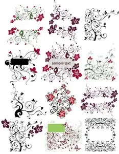 Flower frames Vector