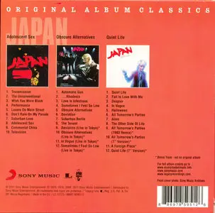 Original Album Classics: Japan (2011) [3CD Box Set, Sony Music 88697859512]