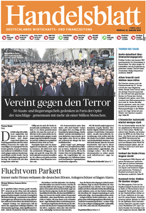 Handelsblatt vom Montag, 12. Januar 2015
