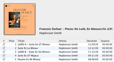 Hopkinson Smith - Francois Dufaut (LP / FLAC)