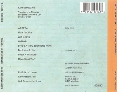 Keith Jarrett Trio - Standards In Norway (1995) {ECM 1542 rec 1989}