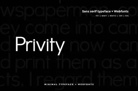 Privity - Modern Typeface + WebFont