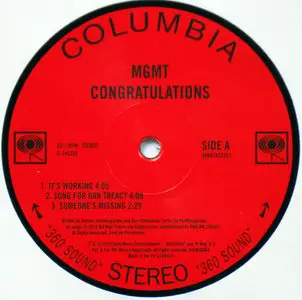 MGMT - Congratulations (Columbia Records 2 lp) Vinyl rip in 24 Bit/ 96 Khz + CD 
