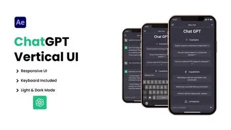 ChatGPT AI Chatbot Vertical UI 47068592