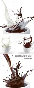 Chocolate & milk splash