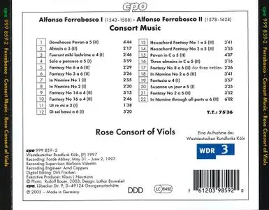 Rose Consort of Viols - Alfonso Ferrabosco: Consort Music (2003)
