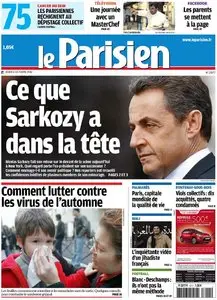 Le Parisien + Cahier Paris du Jeudi 11 Octobre 2012