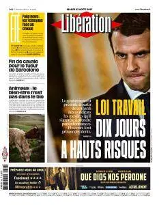 Libération du Mardi 22 Août 2017