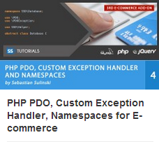 PHP PDO, Custom Exception Handler, Namespaces for E-commerce [repost]