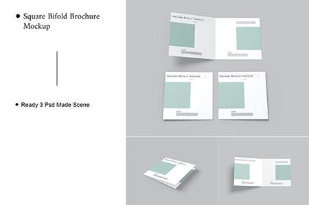 Square Bifold Brochure Mockup V.2