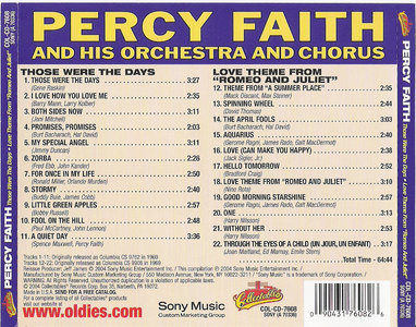Percy Faith - Those Were The Days / Love Theme From "Romeo And Juliet" (2 LP in 1 CD) [CD 2004]