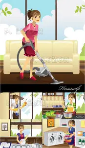 Housewife vector