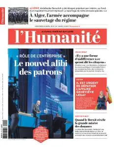 L'Humanite du Mercredi 10 Avril 2019