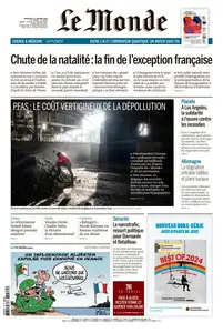 Le Monde du Mercredi 15 Janvier 2025