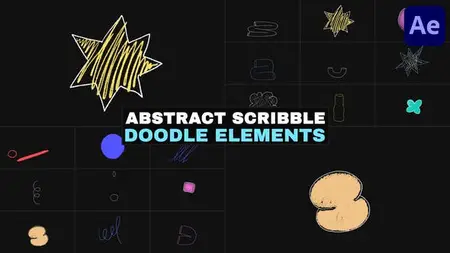 Abstract Scribble Doodle Elements | After Effects 53577678