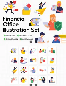 EE - Financial Office Illustration Set WGNPSH5
