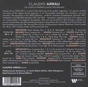 Claudio Arrau - The Complete Warner Classics Recordings [24CDs] (2022)