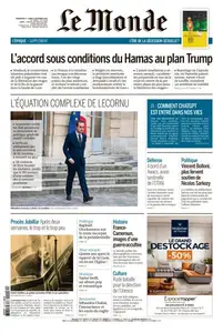 Le Monde du Dimanche 5 et Lundi 6 Octobre 2025