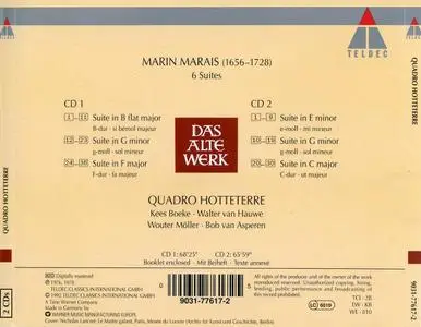 Quadro Hotteterre - Marin Marais: 6 Suites (1992)