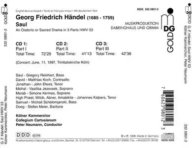 Peter Neumann, Collegium Cartusianum, Kölner Kammerchor - George Frideric Handel: Saul (1998)