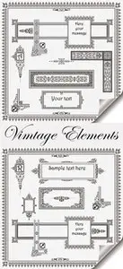 Vintage Design Elements Vector 2
