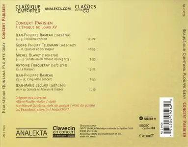 Luc Beausejour, Juan Manuel Quintana, Helene Plouffe, Gregoire Jeay - Concert Parisien (2009)