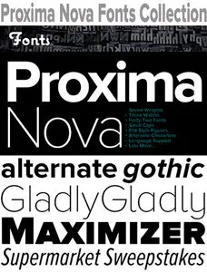 Proxima Nova Fonts Collection
