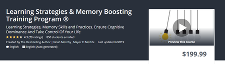 Udemy - Learning Strategies & Memory Boosting Training Program (2019)