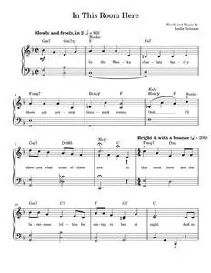 In This Room Here - Leslie Bricusse, Willy Wonka (Easy Piano)