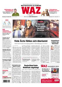 WAZ Westdeutsche Allgemeine Zeitung Essen-Postausgabe - 27. Dezember 2018