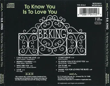 B.B. King - To Know You Is To Love You (1973)