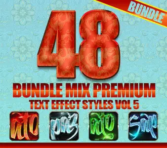 GraphicRiver - 48 Bundle Mix Premium Text Effect Styles Vol 5