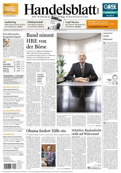 Handelsblatt & FinancialTimesDeutschland vom 23.09.2009